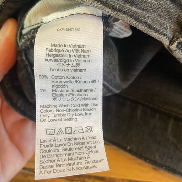 Madewell 90s Straight Crop Jeans  Washed Black Size 28 - Picture 4 of 5